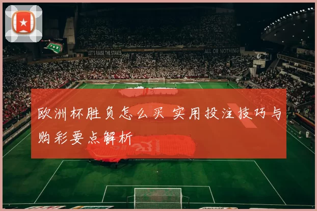 欧洲杯胜负怎么买 实用投注技巧与购彩要点解析